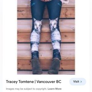 Tracey Tomtene Bali Cat Yoga leggings NEW Small